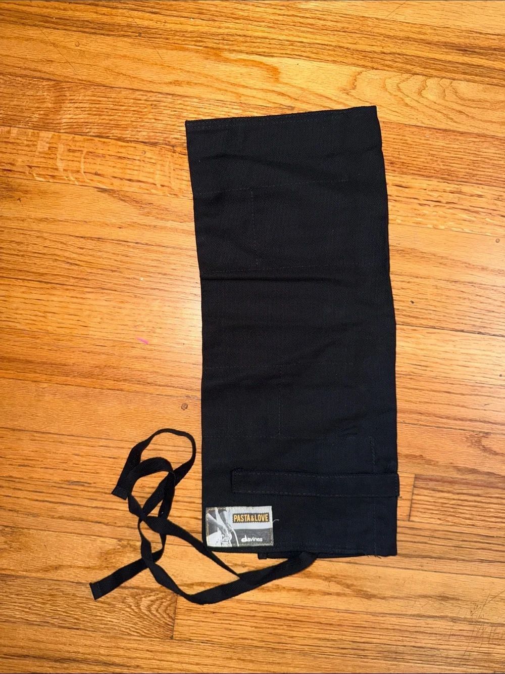Davines PASTALOVE Black Chef Apron Bib with Waist Ties collectible Rare